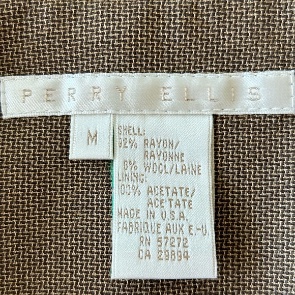 Perry Ellis Brown Lightweight Jacket - Picture 4 of 4